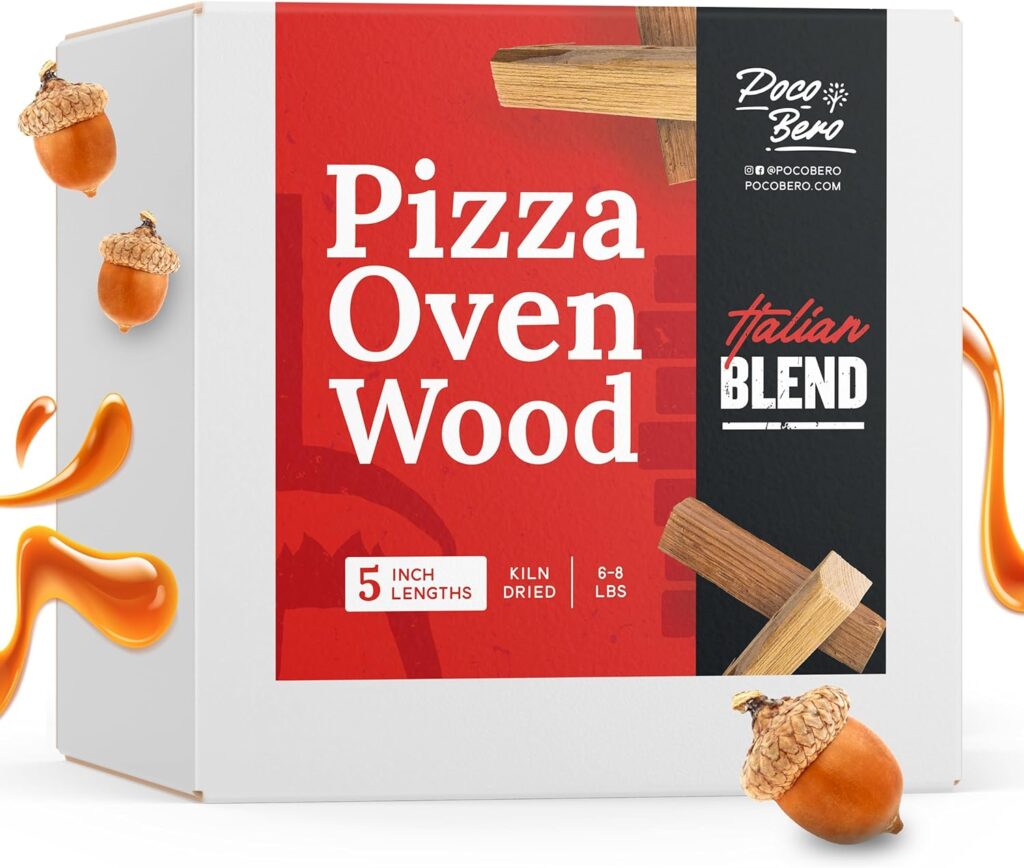 5.5 Pizza Oven Wood + Firestarter – Italian Blend – 520 Cubic Inches of Pizza Wood + Firestarter – Kiln-Dried Wood – Compatible with Ooni Pizza Ovens – 6 – 8 LBS